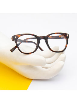 TED SMITH - Unisex Acetate Round Brown Eyeglass Frame (48)