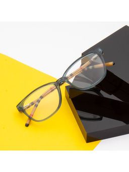 TED SMITH - Unisex Acetate Square Green Eyeglass Frame (52)