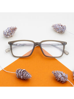 TED SMITH - Unisex Acetate Square Brown Eyeglass Frame (54)