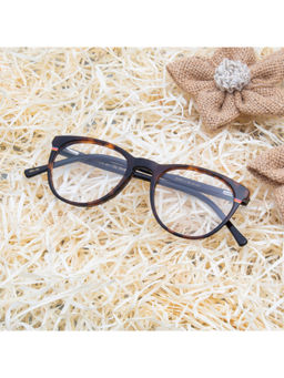 TED SMITH - Unisex Acetate Round Brown Eyeglass Frame (50)