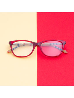 TED SMITH - Unisex Acetate Cat Eye Red Eyeglass Frame (52)