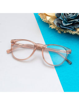 TED SMITH - Unisex Acetate Round Brown Eyeglass Frame (50)