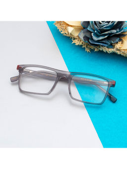 TED SMITH - Unisex Acetate Square Grey Eyeglass Frame (52)