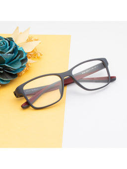 TED SMITH - Unisex Plastic Wayfarer Grey Eyeglass Frame (52)