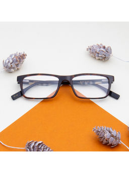 TED SMITH - Unisex Acetate Rectangle Brown Eyeglass Frame (54)