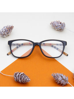 TED SMITH - Unisex Acetate Square Black Eyeglass Frame (52)