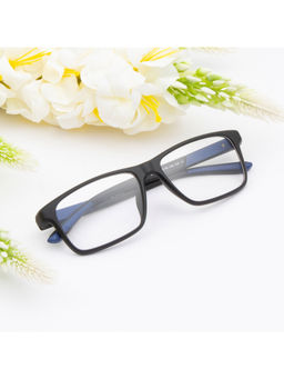 TED SMITH - Unisex Plastic Wayfarer Black Eyeglass Frame (55)