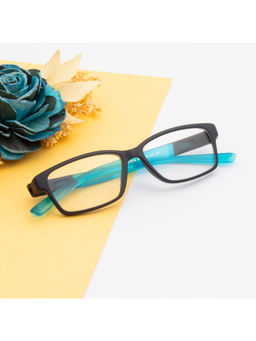 TED SMITH - Unisex Plastic Rectangle Black Eyeglass Frame (53)