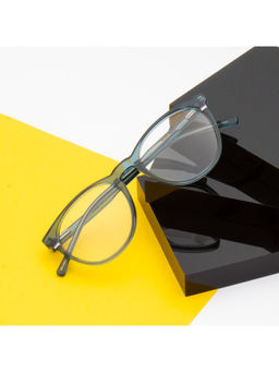 TED SMITH - Unisex Acetate Round Green Eyeglass Frame (50)