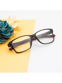 TED SMITH - Unisex Plastic Wayfarer Black Eyeglass Frame (54)