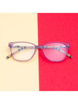 TED SMITH - Unisex Acetate Square Purple Eyeglass Frame (52)