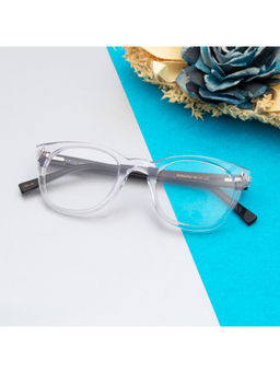 TED SMITH - Unisex Acetate Round Clear Eyeglass Frame (48)