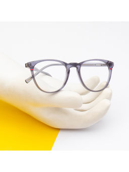 TED SMITH - Unisex Acetate Round Grey Eyeglass Frame (50)