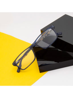 TED SMITH - Unisex Acetate Rectangle Blue Eyeglass Frame (54)