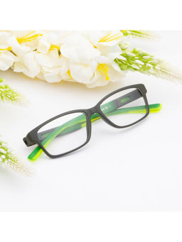TED SMITH - Unisex Plastic Rectangle Black Eyeglass Frame (53)