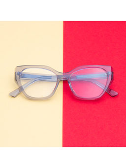 TED SMITH - Women Acetate Cat Eye Grey Eyeglass Frame (52)