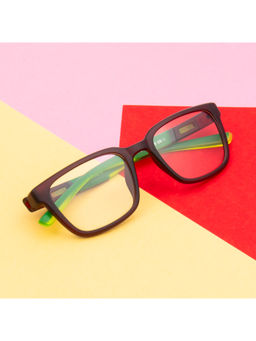 TED SMITH - Unisex Plastic Wayfarer Brown Eyeglass Frame (51)