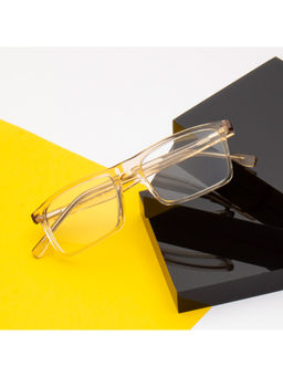 TED SMITH - Unisex Acetate Square Yellow Eyeglass Frame (52)