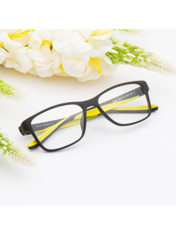 TED SMITH - Unisex Plastic Wayfarer Black Eyeglass Frame (52)