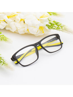 TED SMITH - Unisex Plastic Wayfarer Black Eyeglass Frame (55)