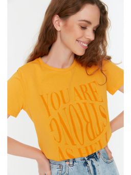 Trendyol - Women's Comfortable Orange T-shirts
