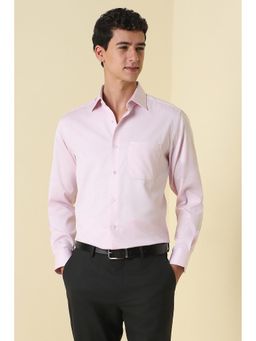 Allen Solly - Pink Self Design Regular Shirt
