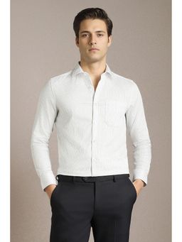 Louis Philippe - White Stripes Regular Shirt