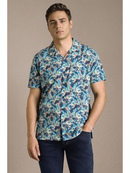 Louis Philippe - Blue Printed Regular Shirt