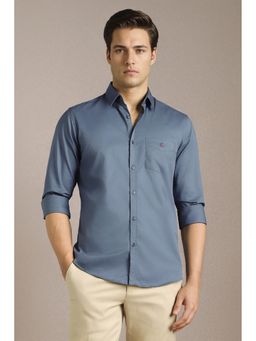 Louis Philippe - Blue Solid Regular Shirt
