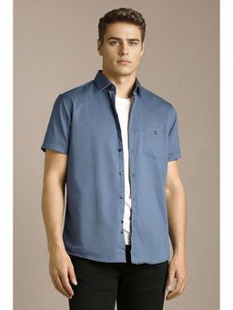 Louis Philippe - Blue Solid Regular Shirt