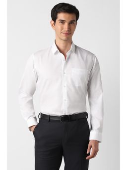 Peter England - White Checks Regular Shirt