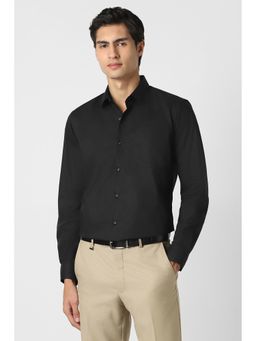 Peter England - Black Solid Regular Shirt