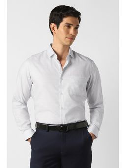 Peter England - White Checks Regular Shirt