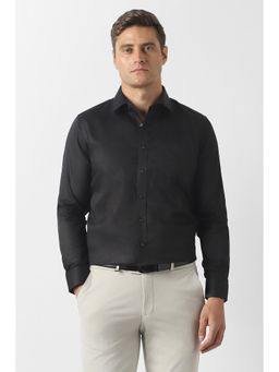 Van Heusen - Black Solid Regular Shirt
