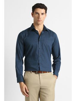 Van Heusen - Navy Blue Checks Regular Shirt