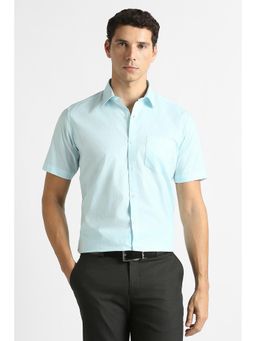 Van Heusen - Blue Solid Regular Shirt
