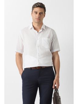 Van Heusen - White Solid Regular Shirt