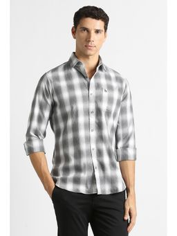 Van Heusen - Grey Checks Regular Shirt