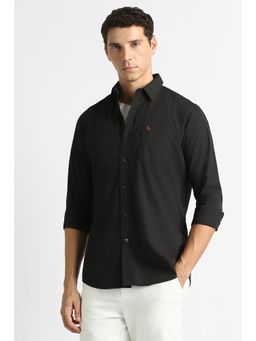 Van Heusen - Black Solid Regular Shirt