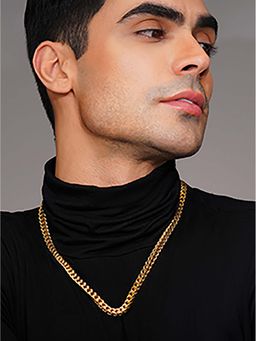AANURA - 18K Gold-Plated Wheat Anti-Tarnish Waterproof Stainless Steel Chain for Men