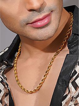 AANURA - 18K Gold-Plated Royale Twist Waterproof Hypoallergenic Stainless Chain Men