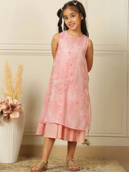 POCOMICO - Girls Pink Floral Dress