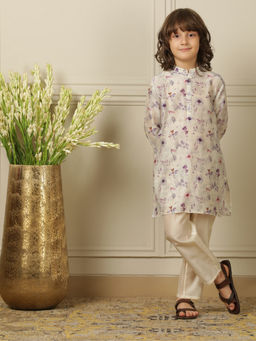 POCOMICO - Boys Beige Kurta with Pant