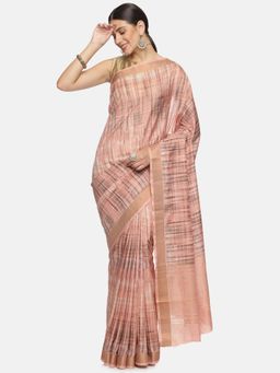 Kancheepuram Kalakshetra Silks - Feeling Peachy Saree with Unstitched Blouse