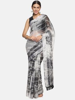 Kancheepuram Kalakshetra Silks - Yin Yang Saree with Unstitched Blouse