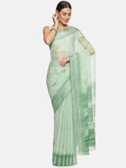 Kancheepuram Kalakshetra Silks - Green Mist Saree with Unstitched Blouse