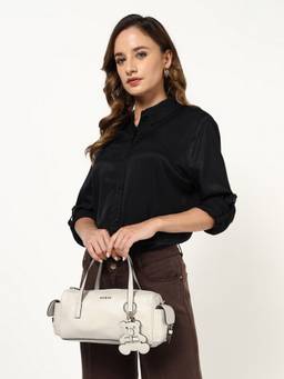 Guess - Kassie Bowling Bag With Teddy Bear Charm and Detachable Strap