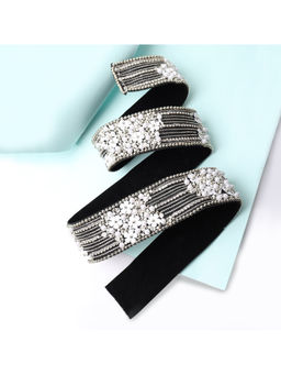 Modarta By Kamakshi - Embroidered Pearls and Swarovski Crystals Waist Belt