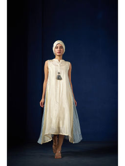 Sukruti Design - Yellow and Cobalt-Blue Dress (Set of 2)