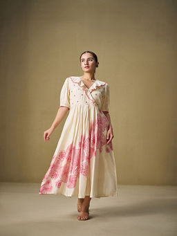 Sukruti Design - Fuchsia Pink Ruffle Dress